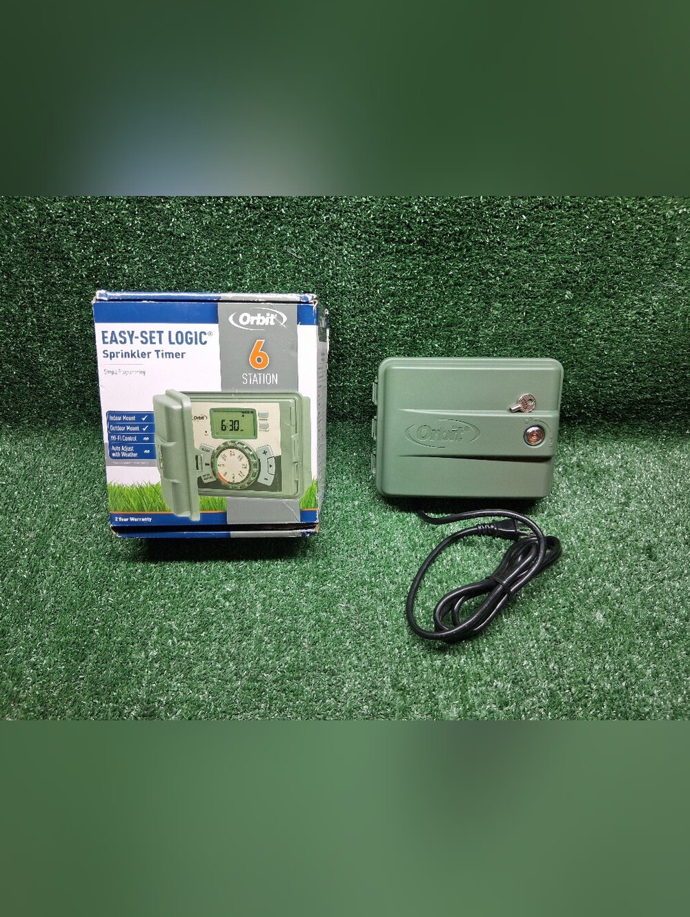 Orbit 57896 6 Station Easy-Set Logic Sprinkler Controller Timer OPEN BOX NEW